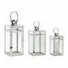 Deals 👍 Stainless Steel Lantern Set, 11.75", 16" & 20.5" by Melrose 🌟 -Melrose Shop D237209S 1