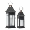 Top 10 β€οΈ Black Metal & Glass Lantern Set, 16.25" & 20.5" by Melrose β 1 Top 10 β€οΈ Black Metal & Glass Lantern Set, 16.25" & 20.5" by Melrose β -Melrose Shop D237213S 1
