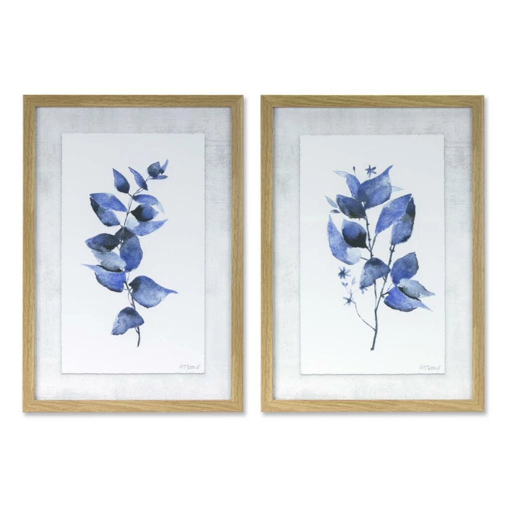 Discount β 18.2" Blue Leaf Framed Print Set by Melrose π 3 Discount β 18.2" Blue Leaf Framed Print Set by Melrose π