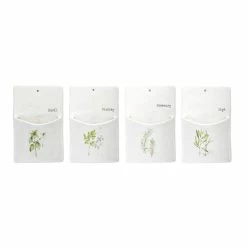 Outlet ❤️ 8.5" Ceramic Herb Wall Pocket Set by Melrose 🔔