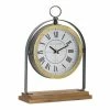 Wholesale π 15.5" Wood & Iron Clock On Stand by Melrose π 2 Wholesale π 15.5" Wood & Iron Clock On Stand by Melrose π -Melrose Shop D237373S 1