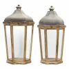 Hot Sale π₯ Brown Iron & Wood Lantern Set, 28.5" & 33" by Melrose β 1 Hot Sale π₯ Brown Iron & Wood Lantern Set, 28.5" & 33" by Melrose β -Melrose Shop D237486S 1