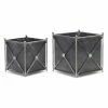 Budget ✨ Black Metal Planter Set, 11" & 13" by Melrose 🔔 -Melrose Shop D237514S 1