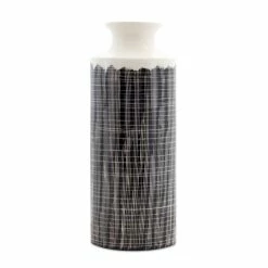 Cheap 😀 19.25" Black & White Terra Cotta Vase by Melrose ⭐