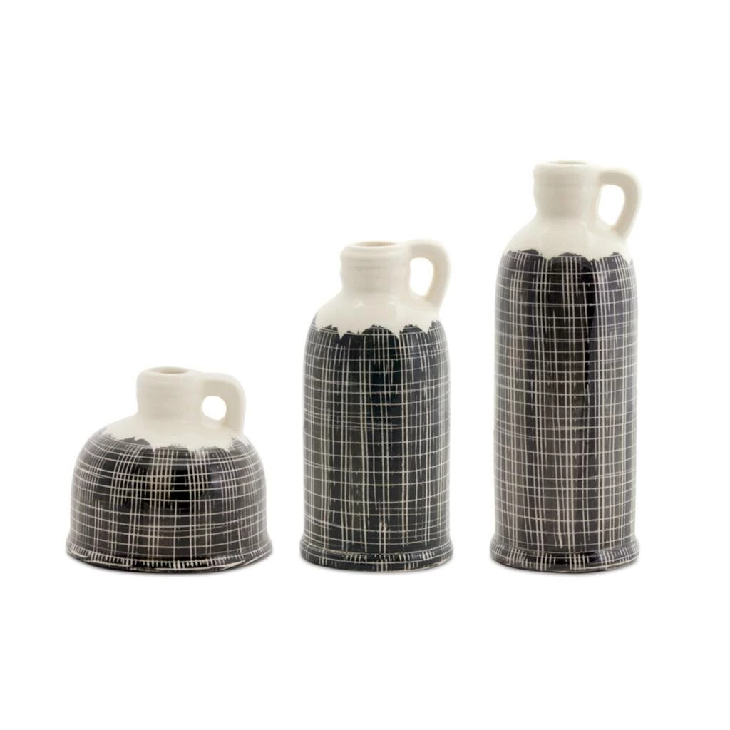 Wholesale π Black & White Jug Set, 5", 8.5" & 10.25" by Melrose β€οΈ 2 Wholesale π Black & White Jug Set, 5", 8.5" & 10.25" by Melrose β€οΈ