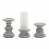 Wholesale ⭐ Gray Terra Cotta Candle Holder Set, 3.5", 6.25" & 8.5" by Melrose ✨ -Melrose Shop D237709S 1