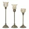 Cheapest 🎉 Light Bronze Candle Holder Set, 18.5", 22.25" & 24" by Melrose 👍 -Melrose Shop D254233S 1