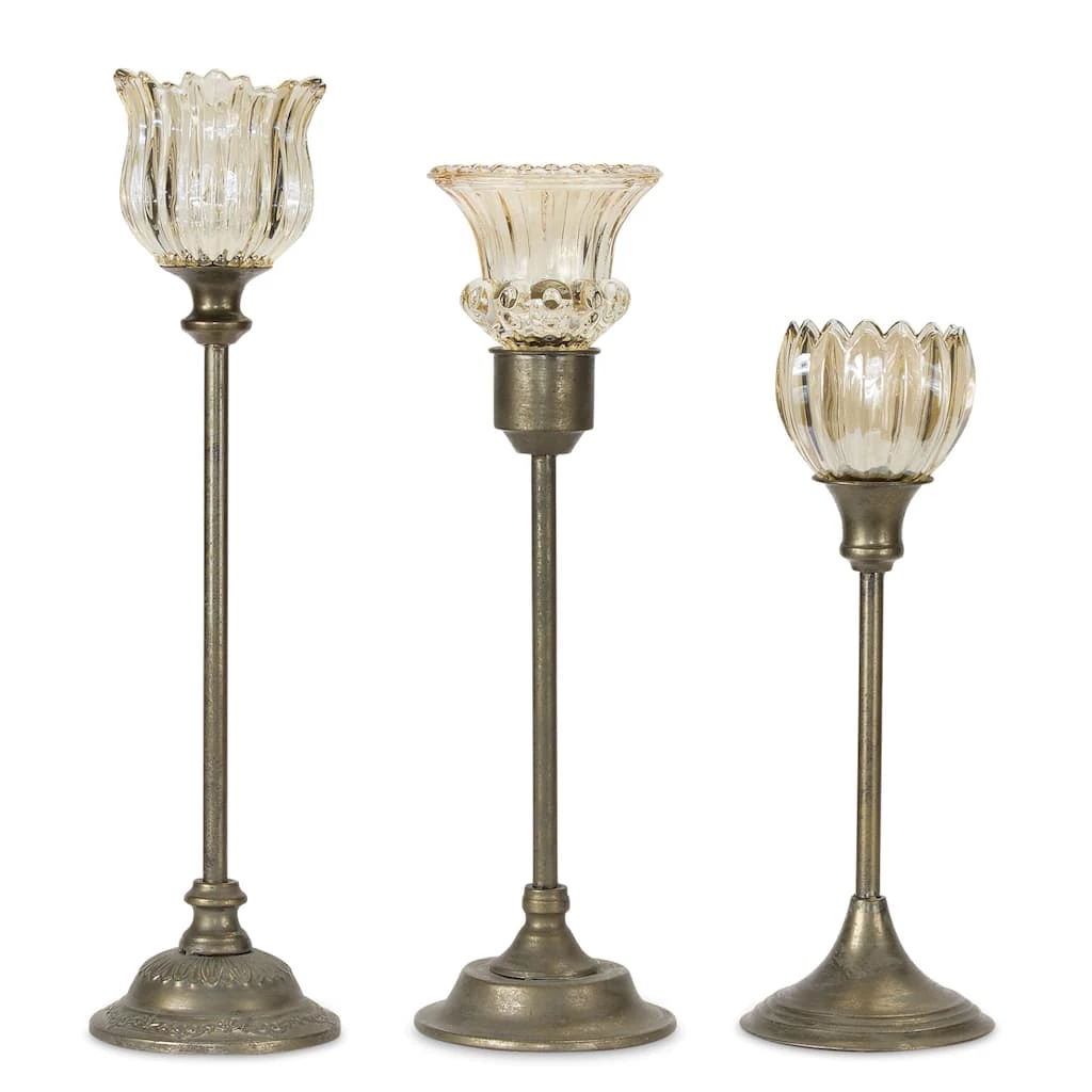 Cheapest π Light Bronze Candle Holder Set, 18.5", 22.25" & 24" by Melrose π 3 Cheapest π Light Bronze Candle Holder Set, 18.5", 22.25" & 24" by Melrose π