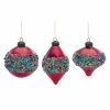 Discount π€© Red Glass Ornament with Sequins Set, 5", 5.25" & 6" by Melrose π 1 Discount π€© Red Glass Ornament with Sequins Set, 5", 5.25" & 6" by Melrose π -Melrose Shop D254252S 1