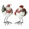 Best Sale ✔️ 6" Bird with Santa Hat Set by Melrose ⌛ -Melrose Shop D254631S 1