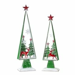 Discount 🔔 Green Metal Tree Cut-Out Set, 28" & 32" by Melrose 😍