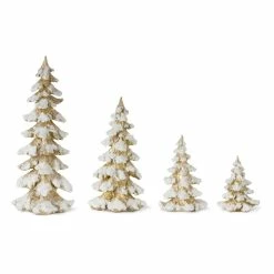 Budget 🎁 White & Gold Tree Set, 6.5", 9", 13.25" & 18" by Melrose ⭐