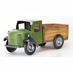 Flash Sale ⌛ 18" Wood & Iron Green Truck by Melrose ❤️
