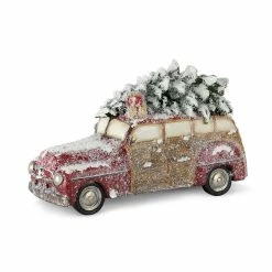 Deals ✨ 7.5" Car with Snow Covered Tree Décor Accent by Melrose 😉