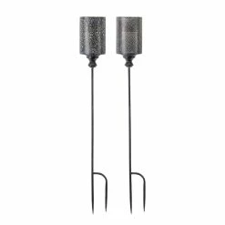 Deals ✔️ 40" Silver Candle Holder Metal Garden Stake, 4ct. by Melrose 🎉