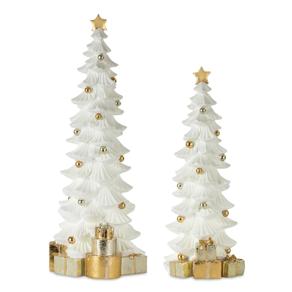 Best Pirce 𧨠White & Gold β Christmas Tree Accents, 17" & 21" by Melrose π 3 Best Pirce 𧨠White & Gold β Christmas Tree Accents, 17" & 21" by Melrose π