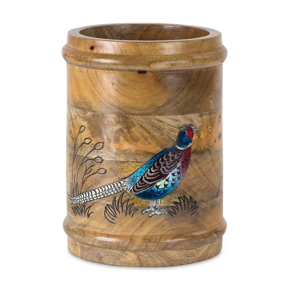 Budget π Pheasant Wood Container, 6.5" x 9" by Melrose π 3 Budget π Pheasant Wood Container, 6.5" x 9" by Melrose π