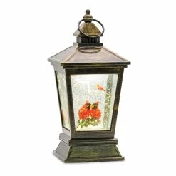 Brand new 👍 10.5" Cardinal Scene Snow Globe Lantern by Melrose 🛒