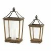 Hot Sale ✨ 24" Wooden Lantern Set, 24" & 30.5" by Melrose 💯 -Melrose Shop D255393S 1