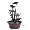 New 🔔 22" Metal Lotus Leaf Fountain by Melrose ⌛ -Melrose Shop D645195S 1