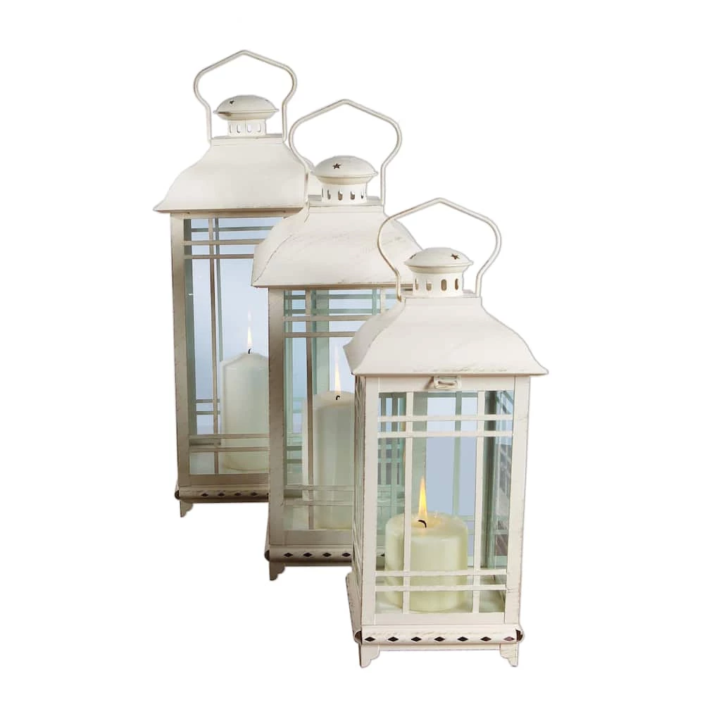 Best deal βοΈ Metal & Glass Lantern Set, 13.25", 16.25" & 19.25" by Melrose π 3 Best deal βοΈ Metal & Glass Lantern Set, 13.25", 16.25" & 19.25" by Melrose π