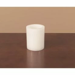 Discount 🎁 4" x 5" LED Wax Pillar Candle Set by Melrose 😀