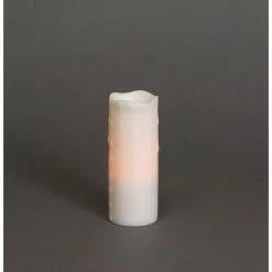 Flash Sale 🎉 3" x 8" LED Wax Dripping Pillar Candle Set by Melrose ⭐