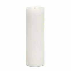 Outlet ⌛ 3" x 9" White Simplux LED Pillar Candle Set with Moving Flame by Melrose 🔥