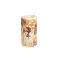 Buy 🔥 6" Simplux LED Mosaic Candle Set with Moving Flame by Melrose 🛒