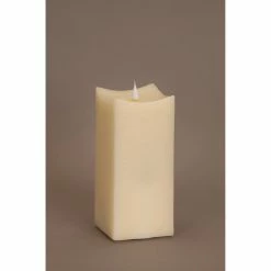 Cheapest 🥰 8" Simplux Squared Candle Set with Moving Flame by Melrose 🛒