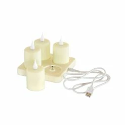 Deals ⌛ 4" Simplux Rechargeable LED Candles, 4ct. by Melrose 😉