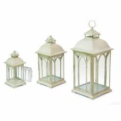Top 10 🌟 Ivory Metal Lantern Set, 11", 15.75" & 20" by Melrose 🔔