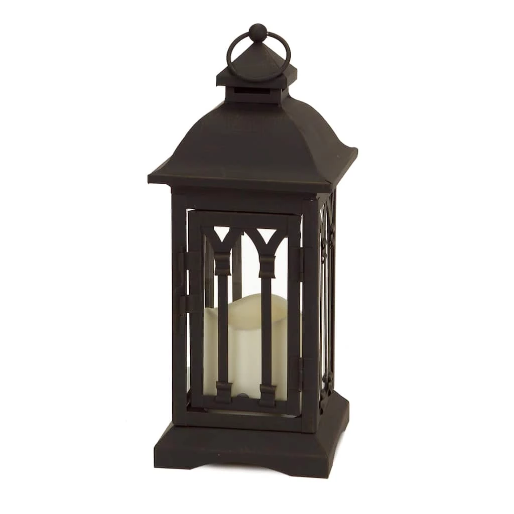 Wholesale π 13" Black Metal Lantern with LED Candle by Melrose βοΈ 3 Wholesale π 13" Black Metal Lantern with LED Candle by Melrose βοΈ