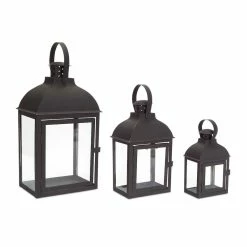 Best Sale 😉 Iron & Glass Lanterns, 3ct. by Melrose ❤️
