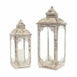 Brand new 🥰 Iron & Glass Candle Lantern Set by Melrose ⌛