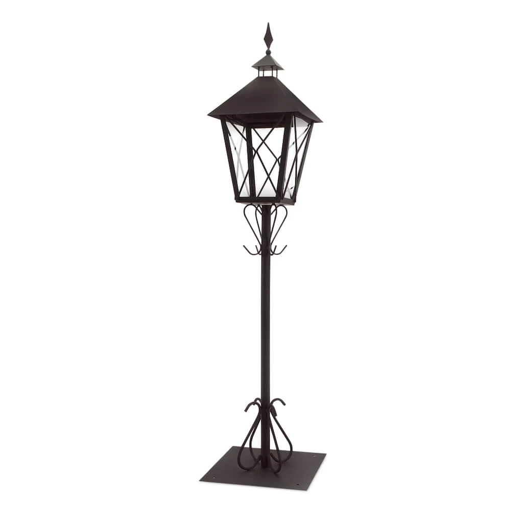 Cheapest π Iron & Glass Lantern With Post by Melrose π 3 Cheapest π Iron & Glass Lantern With Post by Melrose π