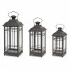 Promo 😍 Metal & Glass Stand With 3 Lanterns by Melrose 🤩 -Melrose Shop D647268S 1