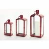 Outlet π€© Red Metal & Glass Lantern Set, 15'', 19'' & 25'' by Melrose π 2 Outlet π€© Red Metal & Glass Lantern Set, 15'', 19'' & 25'' by Melrose π -Melrose Shop D647278S 1