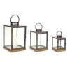 Budget β¨ Natural and Pewter Wood, Metal & Glass Lantern Set, 12'', 16.5'' & 21.5'' by Melrose π― 1 Budget β¨ Natural and Pewter Wood, Metal & Glass Lantern Set, 12'', 16.5'' & 21.5'' by Melrose π― -Melrose Shop D647283S 1