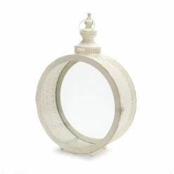 Brand new 🛒 22'' Ivory Metal & Glass Lantern by Melrose 👏