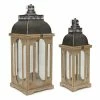 Best deal ⌛ Wooden Lantern Set, 26.25" & 32.25" by Melrose 👍 -Melrose Shop D647314S 1