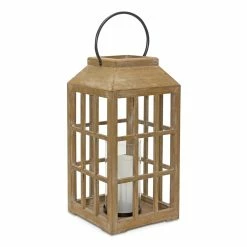 Best Sale ❤️ 22.5" Weathered Wooden Lantern by Melrose ✔️