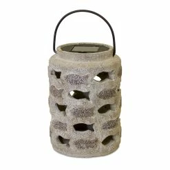 Promo 😍 9.5" Cement Solar Lantern by Melrose 🛒