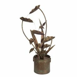 Buy 🌟 39.5" Rustic Metal Anthurium & Hummingbird Fountain by Melrose ⌛