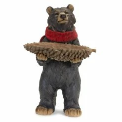 Best Pirce ✔️ 22" Resin Bear With Pine Cone Bowl by Melrose 💯