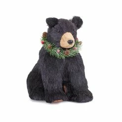 Hot Sale 🛒 Bear With Wreath Figurine Set by Melrose ✨ -Melrose Shop D663160S 2