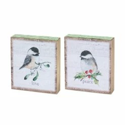 Cheap ❤️ 6" Chickadee Block Sign Set, 6ct. by Melrose 🥰