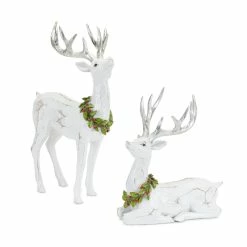 Discount 😀 Faux Wood Deer Figurine Set, 11.5" & 15.75" by Melrose 💯