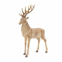 Top 10 🔔 Weathered Faux Wood Deer Figurine Set, 13.5" & 14.75" by Melrose 🥰 -Melrose Shop D663189S 3