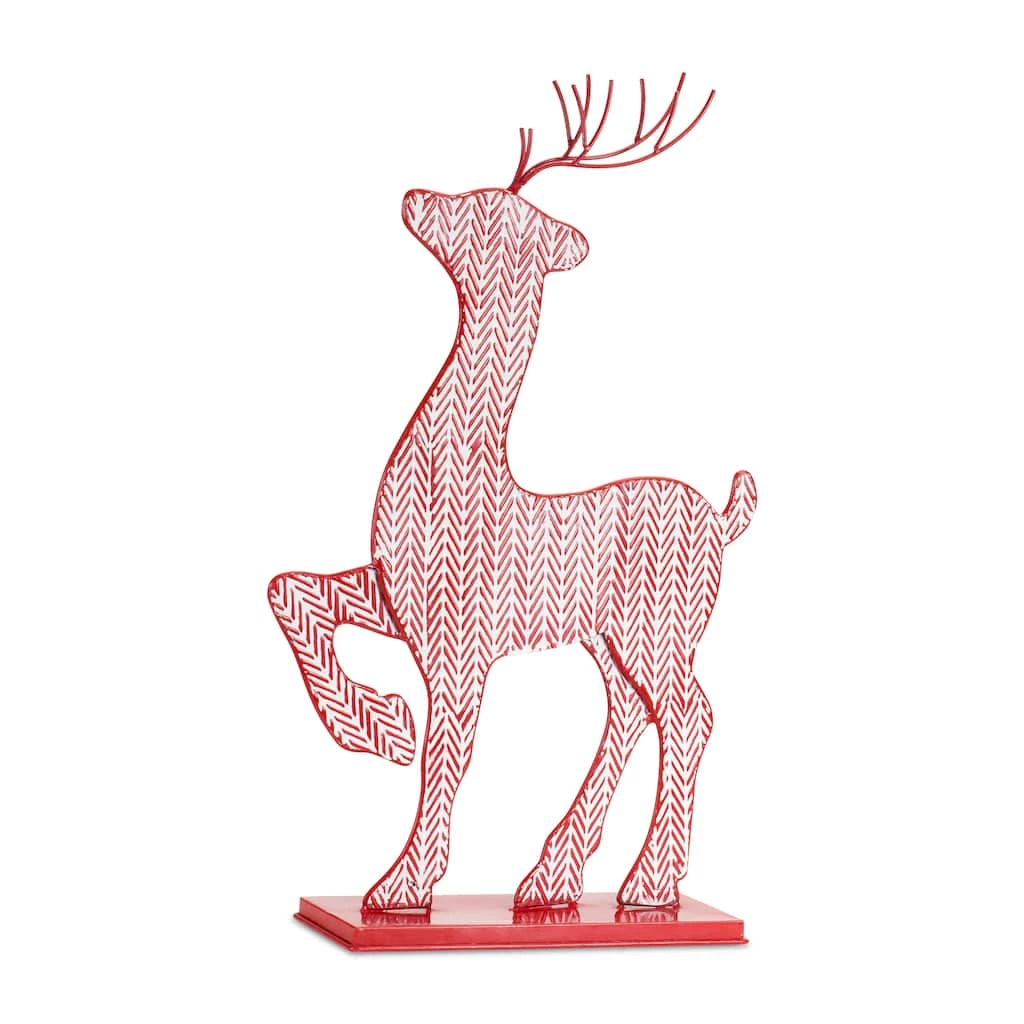 Buy π Red & White Metal Deer Figurine Set, 23.75" & 24" by Melrose β€οΈ 4 Buy π Red & White Metal Deer Figurine Set, 23.75" & 24" by Melrose β€οΈ - Image 2